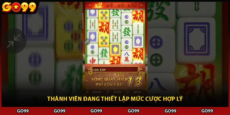 Thành viên đang thiết lập mức cược hợp lý